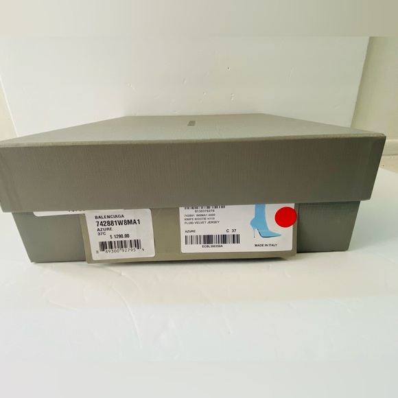 New Womens BALENCIAGA Velvet Printed Sock Boots Size 37 - Picture 7 of 14